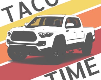 Retro Taco Time graphic *digital download*