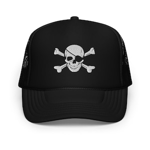 Pirate skull and crossbones Foam trucker hat