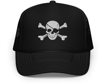 Pirate skull and crossbones Foam trucker hat