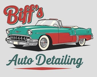 Biff's auto detailing logo bttf graphic vector digital download