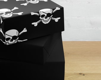 Pirate skull and bones Wrapping paper sheets