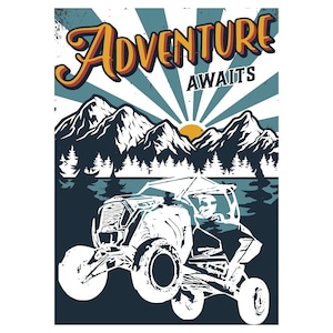 Adventure awaits RZR graphic digital art poster DIGITAL DOWNLOAD