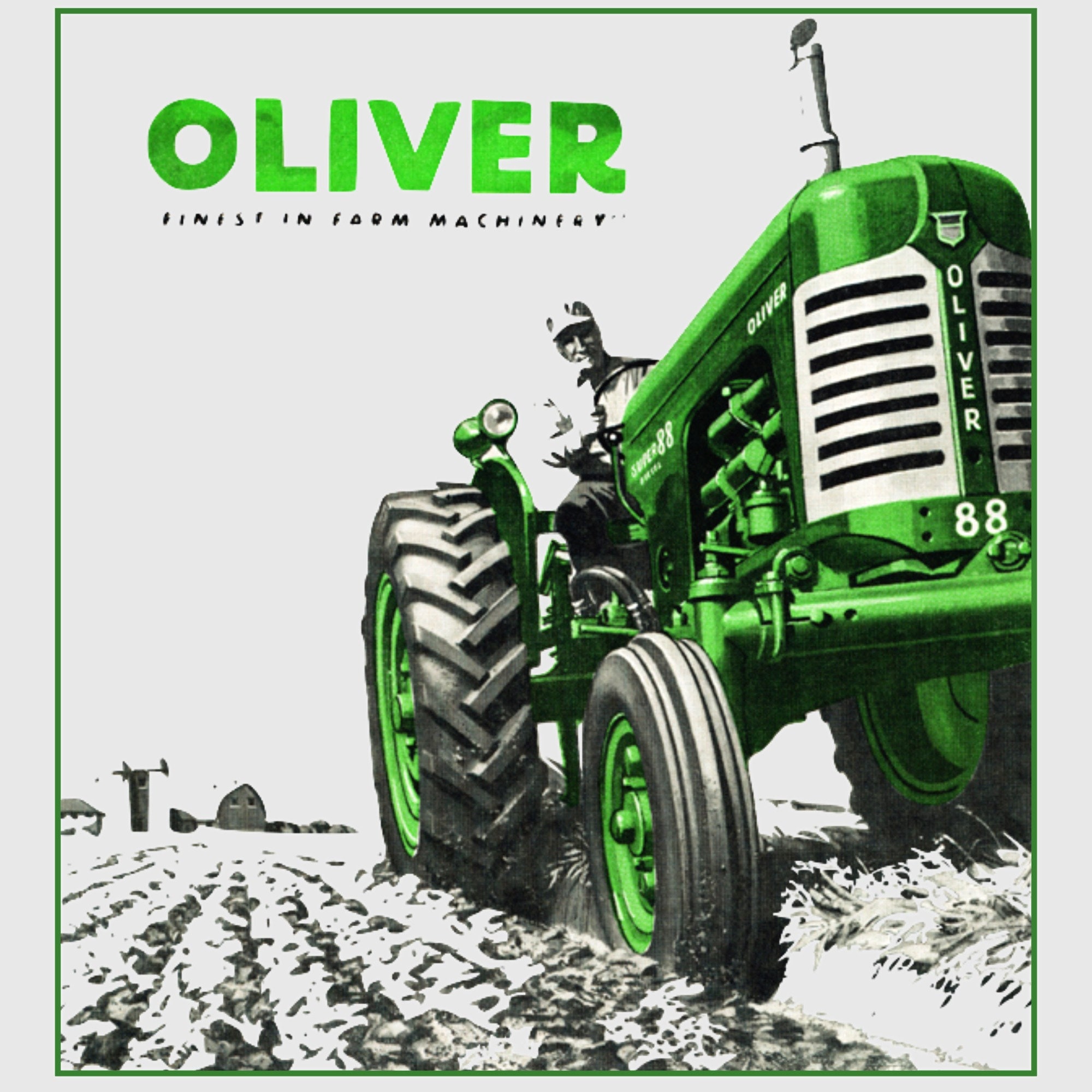 Vintage Oliver Tractor Art Graphic Png DIGITAL DOWNLOAD - Etsy