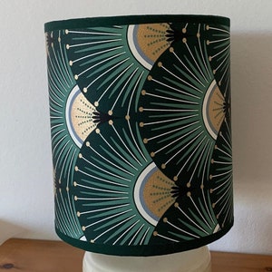 Handmade Art Deco Lampshade in an iconic Japanese Fan Design