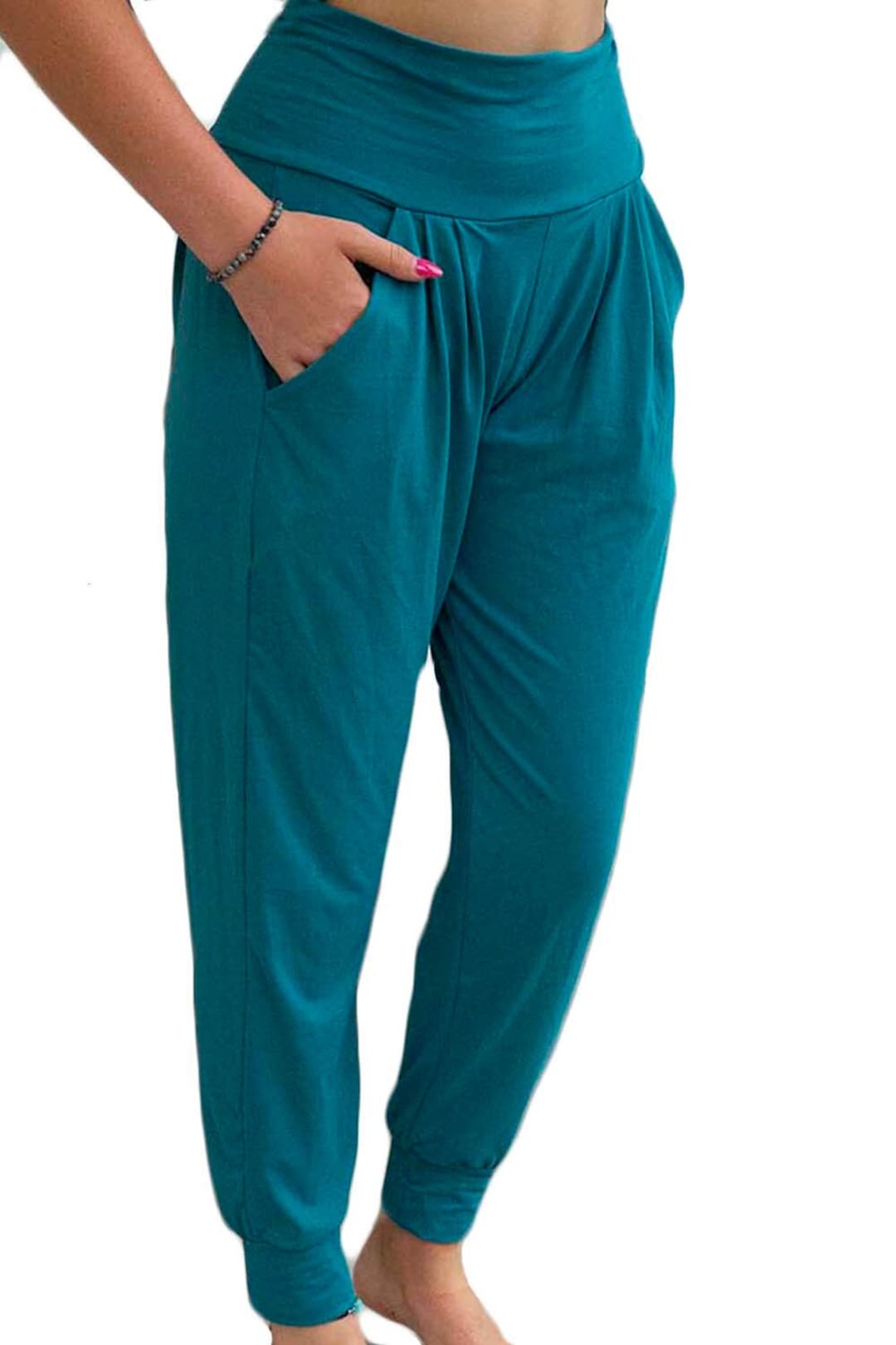 Worth Size 12 Women's Teal Solid Trouser Pants