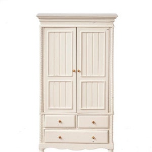 1:12 White Wardrobe Dresser JBM Miniature Furniture jj06063
