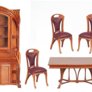 1:12 Art Nouveau Dinning Room set Jbm dollhouse Miniature furniture