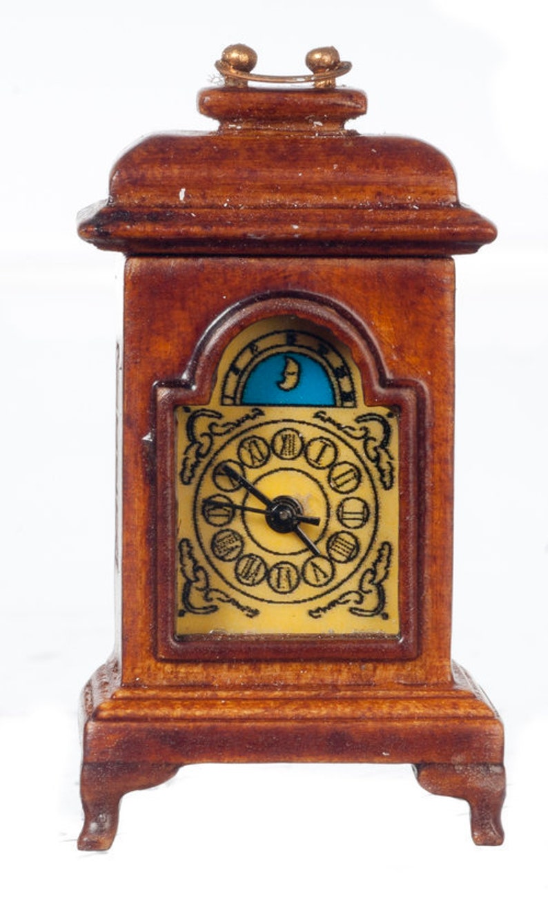 CARRIAGE Table clock Walnut JBM dollhouse miniature furniture JJJ05022WN