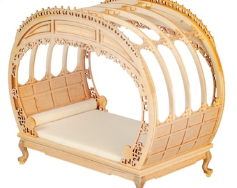 1:12 Victorian Canopy Bed dollhouse miniature furniture  jd09051duf
