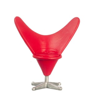 Heart Cone Red Chair Dollhouse Miniatures 1:12 Scale  S8019