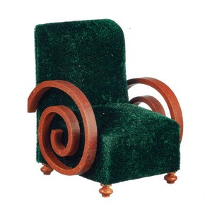 Art Deco Sette or Chair JBM Miniature Furniture 1:12 you choose blue red or green  jJ7024wn