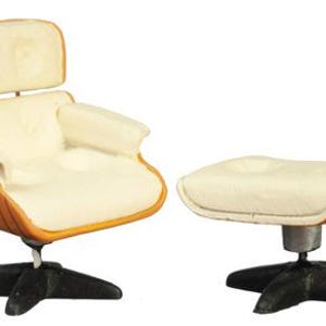 1/2 Scale Lounge Chair with Ottoman T0270