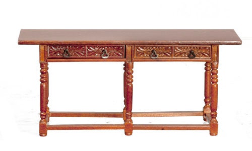 1:12 Scale Spanish Recfectory Table 17c Walnut JBM Miniature Furniture JJ06046WN