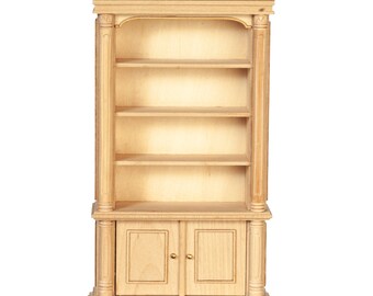 1:12 Scale/ William IV Bookcase Circa 1830/ Unfinished/ JBMMiniatures/Dollhouse Furniture JJ06032un