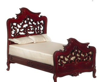 1:12 JBM Bedroom Set Mahogany Dollhouse Miniatures  Furniture