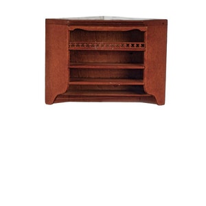 1:12 Kitchen top corner cabinet walnut JBM dollhouse miniature jj09047wn