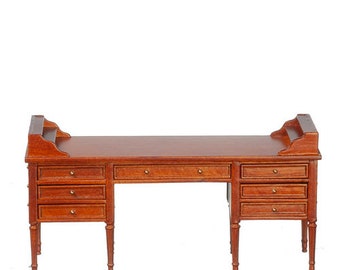 1:12 George Washington Double end Desk JBM Walnut dollhouse miniature furniture jj00843WN