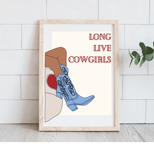 Long Live Cowgirls | Cowgirl Print | Retro Cowgirl | Western Prints