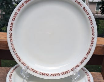 Vintage Anchor Hocking Copper Filigree Dinner Plates - Set of 3