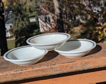 Vintage Pyrex Mini Bowls Gray Laurel Grecian Grey small dishes