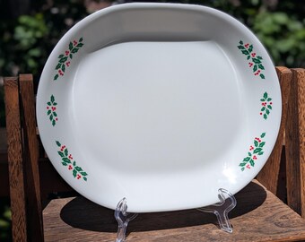 Vintage Corelle Winter Holly Christmas Platter