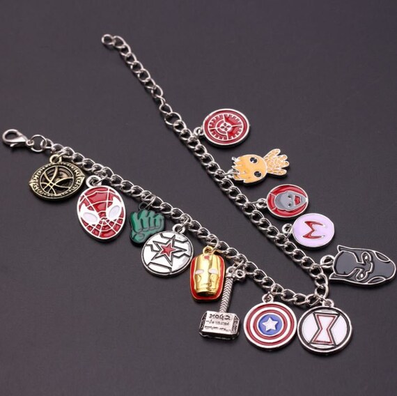 Marvel Avengers Charm Bracelet Super Hero Band Arm Strap Jewellery