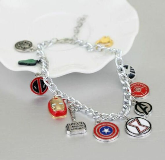 Marvel Avengers Charm Bracelet Super Hero Band Arm Strap Jewellery