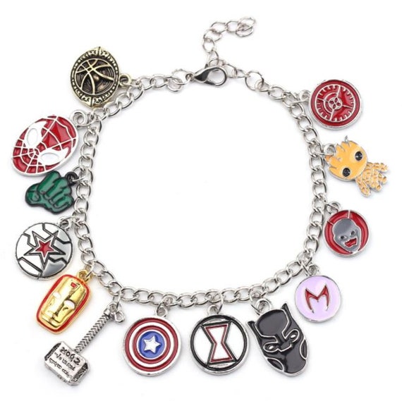 Marvel Avengers Charm Bracelet Super Hero Band Arm Strap Jewellery