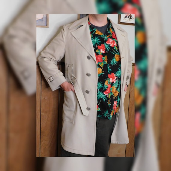 Classic Vintage Belted Trench Coat