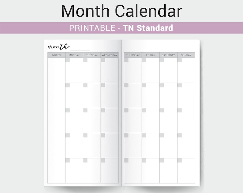 month calendar tn standard undated monthly calendar insert
