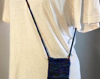 Hand-Knitted Phone Pouch with Strap
