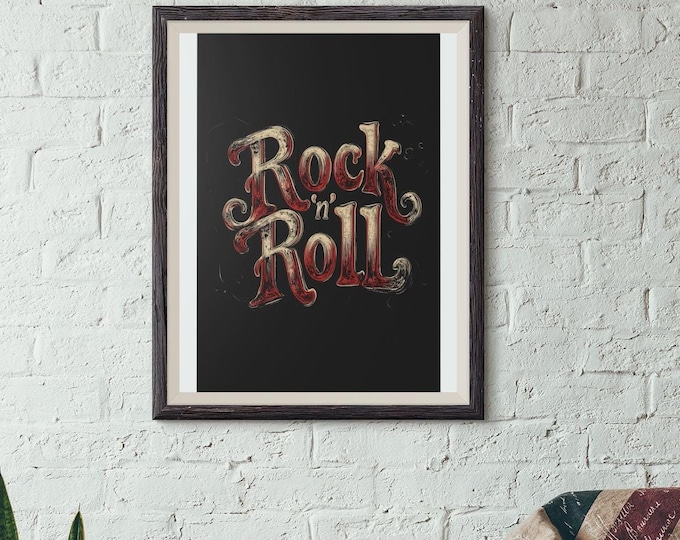 Premium Quality Art Print - Music Print Rock n Roll Skull Guitar Punk Alternative Prog Skeleton Music Festival - A4 A3 A2 - Festival Merch