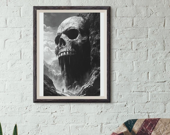 Premium Quality Art Print - Music Print Rock n Roll Skull Guitar Punk Alternative Prog Skeleton Music Festival - A4 A3 A2 - Festival Merch