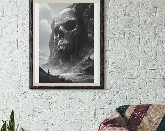 Premium Quality Art Print - Music Print Rock n Roll Skull Guitar Punk Alternative Prog Skeleton Music Festival - A4 A3 A2 - Festival Merch