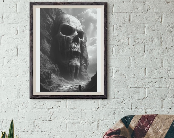 Premium Quality Art Print - Music Print Rock n Roll Skull Guitar Punk Alternative Prog Skeleton Music Festival - A4 A3 A2 - Festival Merch