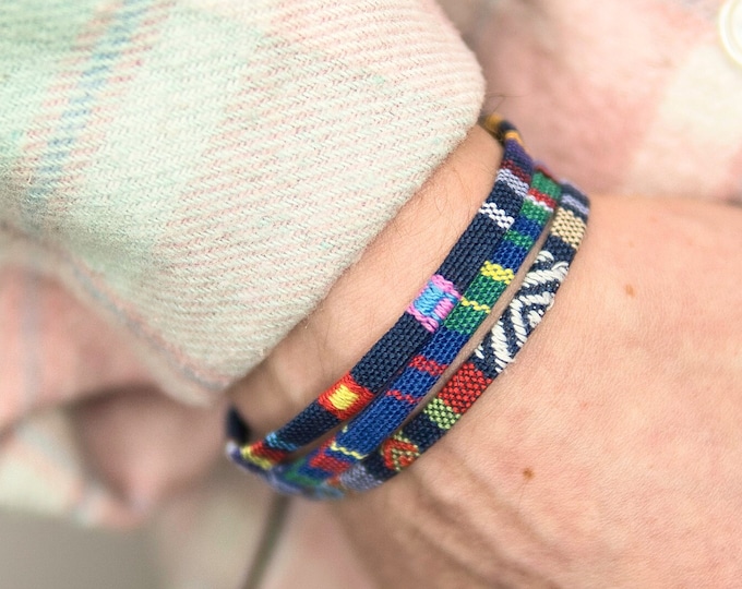 Bracelet Set - Adjustable Surfer Bracelet Colourful Bohemian - Handmade Music Festival Outfit Summer Boho Vintage Nepal Style Anklet surf