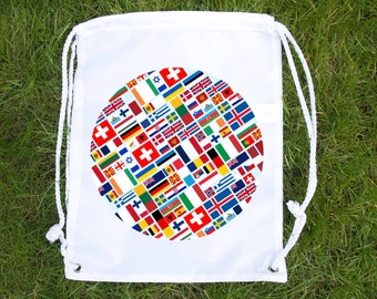 Eurovision Inspired Bag - Made to order - Premium drawstring bag - Eurovision party Italy 2022 Song Contest European Flag - Festival Merch