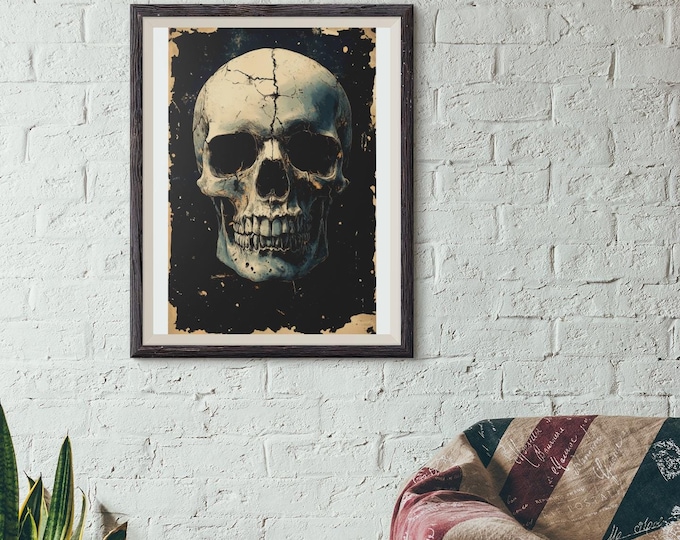 Premium Quality Art Print - Music Print Rock n Roll Skull Guitar Punk Alternative Prog Skeleton Music Festival - A4 A3 A2 - Festival Merch