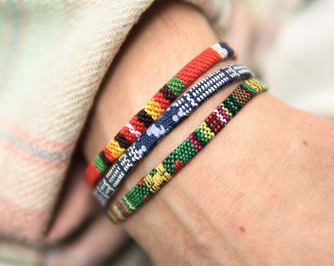 Bracelet Set - Adjustable Surfer Bracelet Colourful Bohemian - Handmade Music Festival Outfit Summer Boho Vintage Nepal Style Anklet surf