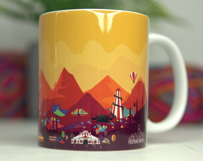 11oz Music Festival Mug - Day Time Theme Cup - Parklife download reading and leeds fest Creamfields sound city cup - Festival Merch