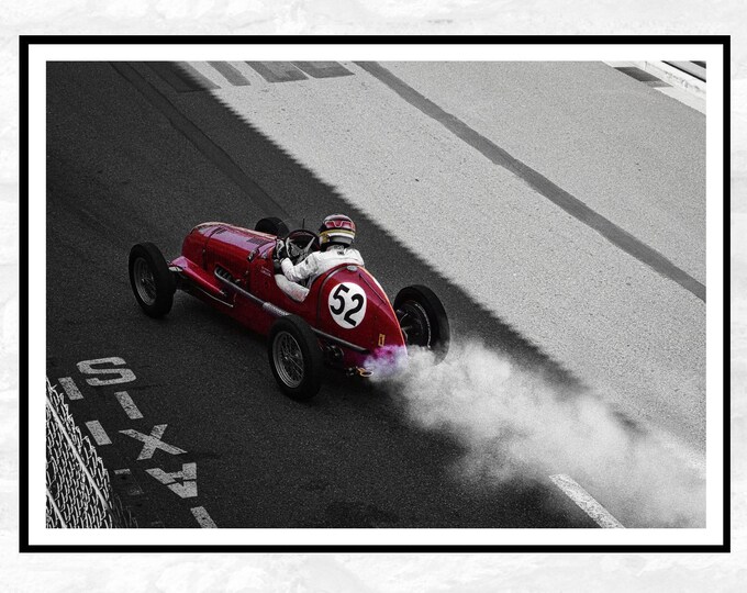 Monaco Race Circuit Print - Monaco Poster -  Grand Prix Historique  - Living room office home decor  - A4 A3 A2  - Festival Merch
