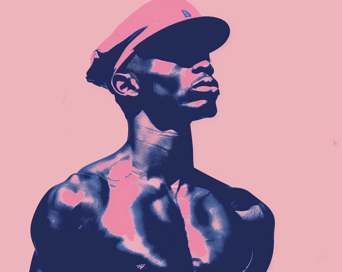 Le Male - Vintage French sailor - Pink male Print Fashion Artwork - A4 A3 A2 - Festival Merch