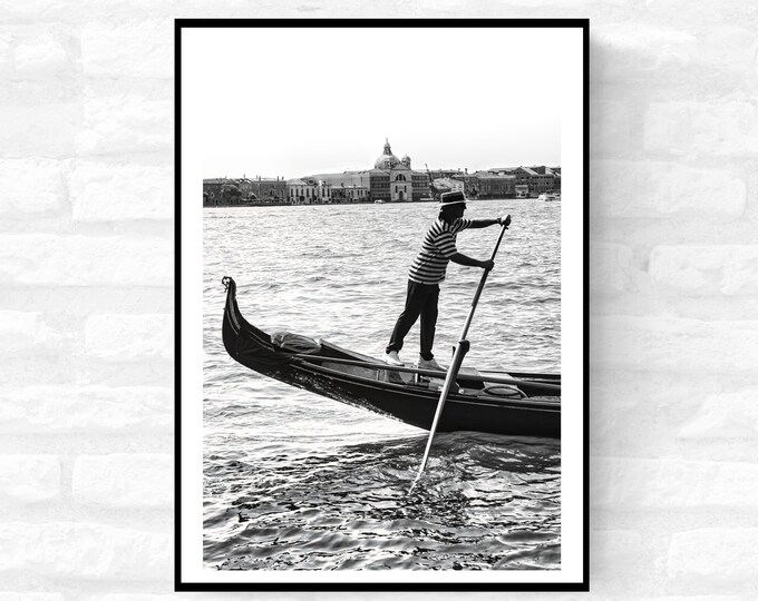 Venice Print Italy Travel Photography Venezia Italia Veneto region - Black and White - office home decor - A4 A3 A2 - Festival Merch