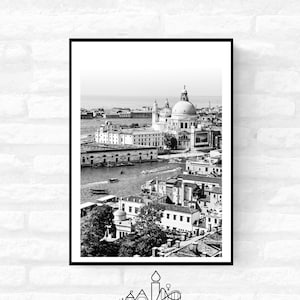 Venice Print Italy Travel Photography Venezia Italia Veneto region - Black and White - office home decor - A4 A3 A2 - Festival Merch