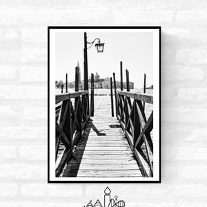 Venice Print Italy Travel Photography Venezia Italia Veneto region - Black and White - office home decor - A4 A3 A2 - Festival Merch