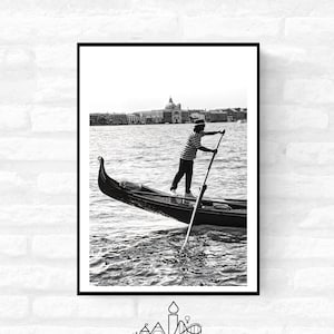 Venice Print Italy Travel Photography Venezia Italia Veneto region - Black and White - office home decor - A4 A3 A2 - Festival Merch