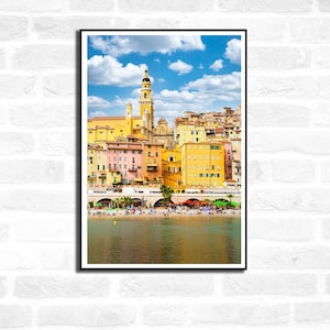 3 Menton Prints - The Pearl of France - French Riviera Holiday photography - Travel Print - Airbnb Home Decor - A4 A3 A2 - Festival Merch