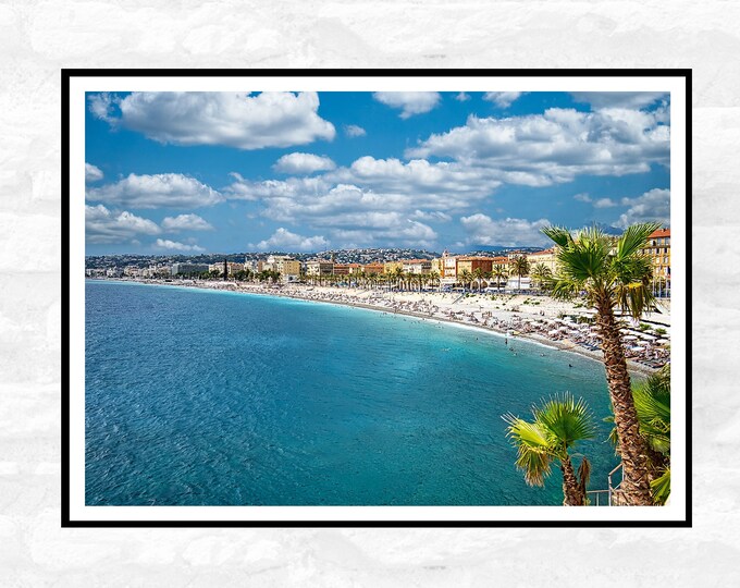 Nice France Travel Print - Holiday photography French riviera - Airbnb Office Home Decor - A4 A3 A2 - Festival Merch