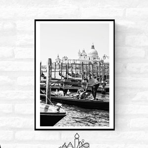 Venice Print Italy Travel Photography Venezia Italia Veneto region - Black and White - office home decor - A4 A3 A2 - Festival Merch