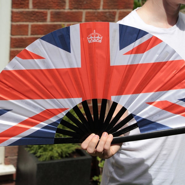 Clack Fan - Union Jack Flag 60cm - LARGE - UK Flag British Flag - eurovision 2024 United Kingdom malmo Sweden loreen olly alexander